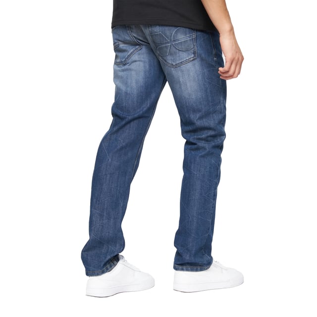 60% Baumwolle, 40% Polyester. Gewebe: Denim, Marmorwäsche. Design: Used-Look, Geprägt, Logo. Taschenart: Zwei Seitentaschen, 2 Taschen hinten, Eine Münzentasche. Hosenschlitz mit Reißverschluss. Rückenaufnäher, Gürtel, Gürtelschlaufen, Knöpfe mit Logo, Kontrastnähte, Vernietet. Taille: Kontrastierter Innenbund. Passform: Gerade.