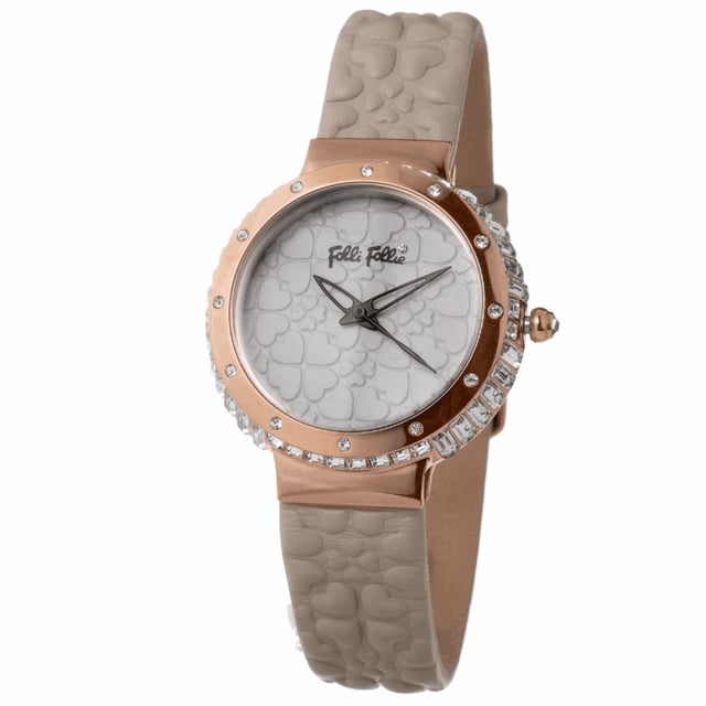 FOLLI FOLLIE WF13B032SPI Uhr Frau Quarz• Material: Edelstahl• Glas: Mineral• Armband: Leder• Farbe: Rosegold• Wasserbeständigkeit: 0 m (0 ATM)• Gehäusegröße: 35 mm