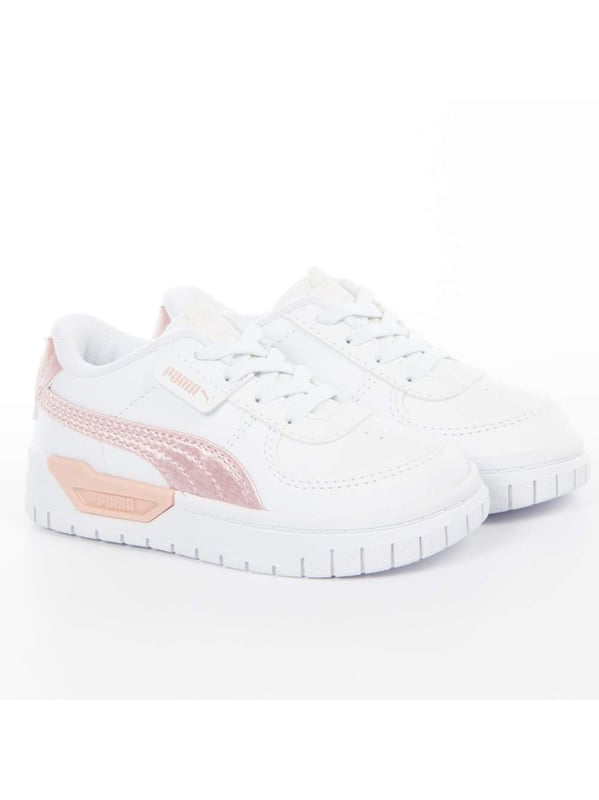 Basket Puma Cali Dream Shiny Pack AC Inf Mädchen Rosa Synthetik. Authentischer City-Schuh der Marke Puma - Streetwear/Sportswear-Design von Puma - Puma für fashion-begeisterte Mädchen, perfekt für den Alltag - Der rosa Puma-Schuh lässt sich perfekt mit dem Rest Ihrer Garderobe kombinieren - bequeme Synthetik-Materialien - klassische Schnürsenkel - Cali Dream Shiny Pack AC Inf - Synthetik.