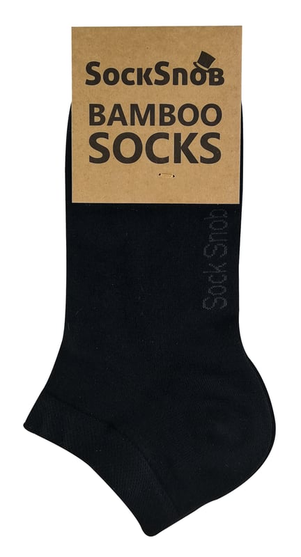 Trainer socks are an essential part of our sock drawers. When the warm summer weather hits we finally start to wear them frequently, not just for sport but for casual everyday wear or . But, they might only last one season, especially if they are cheap, low quality and made from regenerated cheap cotton material. We have developed trainer socks made of luxurious natural bamboo, finely knit to maximise the softness of the bamboo fibre on your skin. Want one of the best packs of bamboo socks you’ve ever come across. Then this pack of bamboo trainer socks for men and women is for you. Bamboo as a fibre is luxuriously soft thanks to its natural properties and is far superior to cotton. Bamboo also wicks moisture away from the foot naturally. So, if you are sweating a lot because you are playing sports or the weather is scorching hot then you will find that your feet will sweat much less than if you were wearing normal cotton trainer socks. These bamboo sneaker socks would be perfect to wear with any kind of shoe during the summer months, especially when the temperatures really start to rise. They are breathable due to their knitting type, extremely thin socks that allow air to travel through the yarn and to help cool your feet down. To mark a true sign of quality, these finely knit 200 needle bamboo socks are finished off with the Sock Snob print on the bottom of the foot. These bamboo trainer socks are available in three colours including black, white and natural. They are available in 2 sizes in 6-11 UK 7-12 US 39-45 EU and 4-7 UK 5-8 US 37-42 EU for additional comfort. They are packaged with recyclable cardboard and bags and they are machine washable.