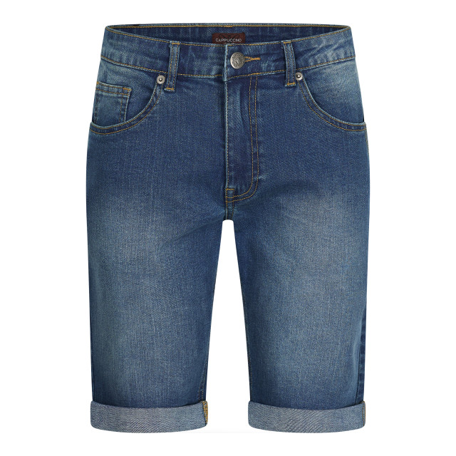 Pantalón corto vaquero Cappuccino Italia para hombre. Están confeccionados en algodón y elastano y son de corte recto. El elastano aporta una buena elasticidad al tejido. Tiene 2 bolsillos laterales y 2 bolsillos traseros.  Marca: Cappuccino ItaliaNombre del modelo: Denim ShortCategoría: shorts para hombreMateriales: algodón, elastanoColor: azul lavado oscuro