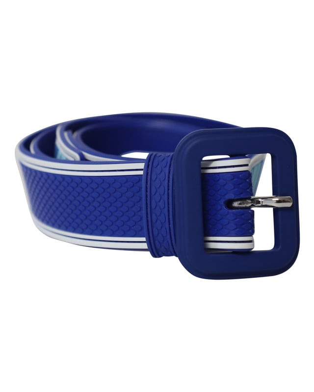 Prada Striped Belt in Blue Plastic