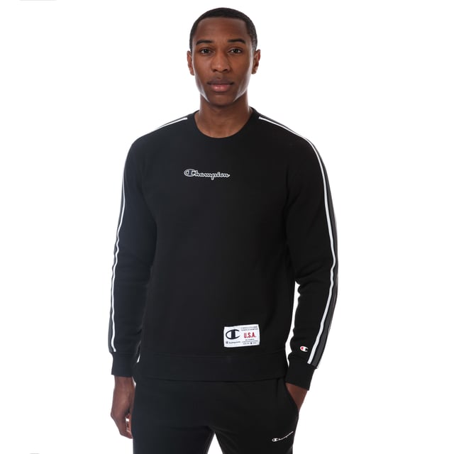 Men's black deals champion sweatshirt
