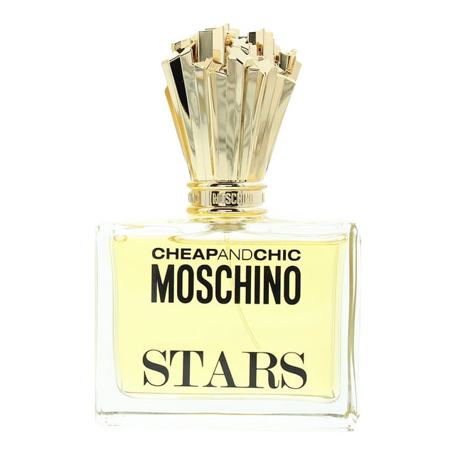 Stars is a floral fragrance by Moschino. It was released in 2014. The top notes are citron, may rose and peony. The middle notes are lily of the valley, orange blossom and jasmine. The base notes are driftwood, vetiver, ambroxan and amber.