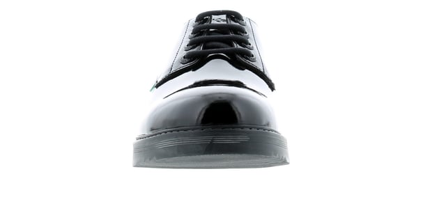 Womens Kickers Finley Lace Up Patent Shoes in black.- Premium leather upper.- Lace fastening.- Sole designed to be durable and long-lasting. - Sleek patent finish.- Embossed Kickers heel logo and iconic coloured tabs.- Leather upper  Textile lining  Synthetic sole. - Ref: 116234