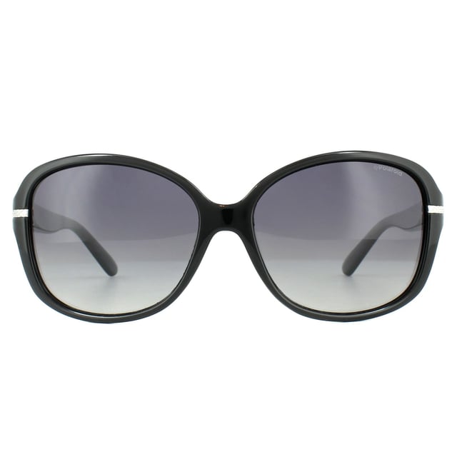 Polaroid P8419 KIH IX Schwarz Grau Gradient Polarisierte Sonnenbrille Sind eine schöne Polaroid-Frau mit einer abgerundeten ovalen Linse auf der Schmetterlingssilhouette mit schönen Details des Tempels. Die polarisierten Linsen sind das Hauptmerkmal und werden Ihnen helfen, eine klare Sicht ohne Zwang zu geben, indem sie die Farbwahrnehmung unterdrücken und die Farbwahrnehmung verbessern, sowie 100% UV400-Schutz.