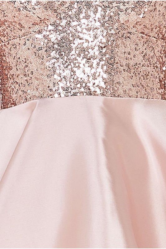 slim fit dress slacks Rose Gold Sequined Short Dress – MODALIER main image 0