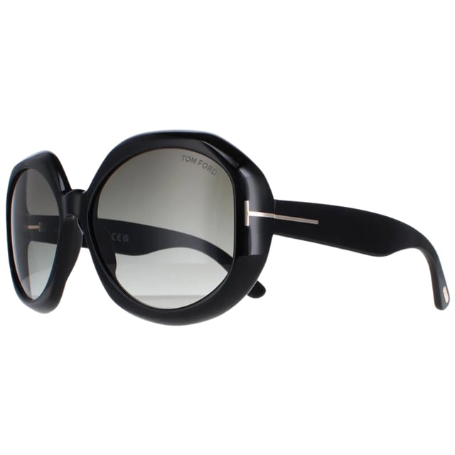 Tom Ford FT1011 01B Georgia Black Sunglasses. A touch of fun for your summer days, but nothing too out of the ordinary for a Tom Ford collectible. Tom Ford Black Sunglass perfect for the summer. Tom Ford Black FT1011 01B  Sunglasses, Lens Width = 62mm, Nose Bridge Width = 17mm, Arm Length = 135mm, Made in Italy. Sunglasses, Sunglasses Case, Cleaning Cloth and Care Instructions all Included, 100% Protection Against UVA & UVB Sunlight and Conform to British Standard EN 1836:2005. Tom Ford Black Sunglasses. FT1011 01B Georgia