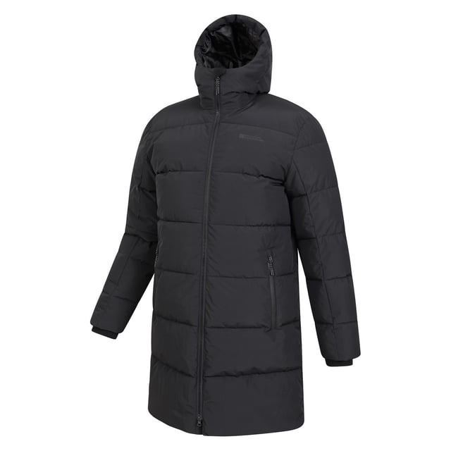 Warehouse longline padded new arrivals coat in black
