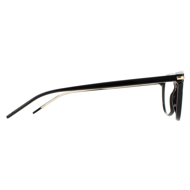 Hugo Boss Round Unisex Black Gold BOSS 1270  Glasses are a dashing round style crafted from lightweight acetate. The slender temples feature the Hugo Boss logo for brand authenticity.