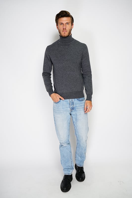 William de Faye – Rollkragenpullover – Dunkelgrau