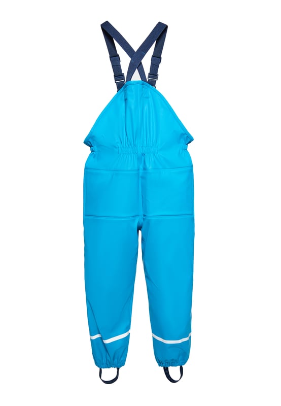 Maak kennis met een waterdichte tuinbroek voor kinderen met versterkte knieën en zitvlak voor duurzaamheid. Verstelbare bandjes met gespen zorgen voor een persoonlijke pasvorm, en de elastische taille en beenuiteinden zorgen voor comfort en flexibiliteit. Met reflecterende strips die zichtbaarheid garanderen en gelaste naden is dit pak perfect om buiten te spelen en te verkennen. Broek gemaakt van 3000 mm waterdicht materiaal. Dit product maakt deel uit van de Kidscollectie.  Regenbroek