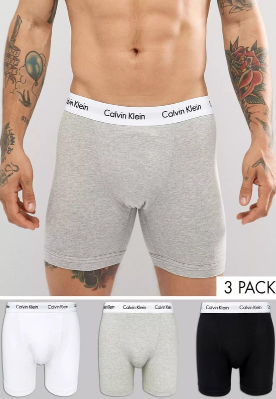 Mens grey calvin klein boxers online