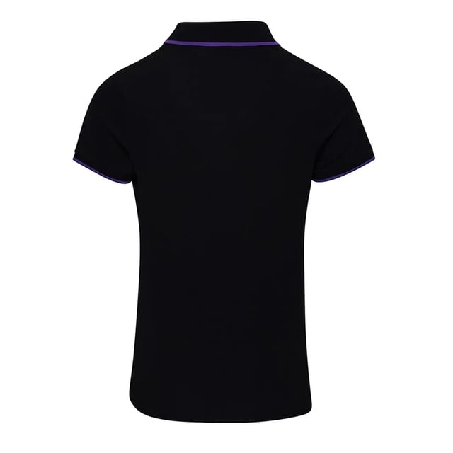 100% Polyester. Stoff: Pikee. Design: Kontrast-Detail. Verschluss: Überziehen. Manschette: Gerippt, mit Spitze. Ausschnitt: Gerippt, angeschnittener Kragen, Umlegekragen. Ärmel-Typ: Kurz-Ärmel. Stoff-Technologie: Feuchtigkeitsableitend. 3-Knopf-Placket, Rückenabnäher, Brustabnäher, kontrastierendes Nackenband, pflegeleicht, Innen-Placket, einfarbige Knöpfe, Seitenbahnen, Seitenschlitze. 155 g/m². Nachhaltigkeit: REACH, Sedex, WRAP zertifiziert.