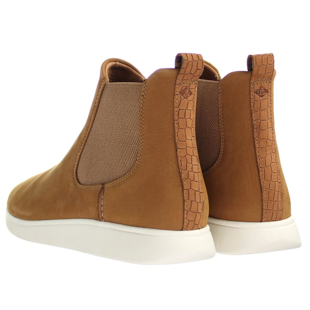 Sperry Coastal PW Chelsea Slip-On Tan Smooth Leather Womens Boots STS86786