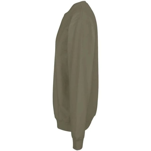 80% Cotton, 20% Recycled Polyester. Fabric: Brushed Back Fleece. Design: Plain. 280gsm. Hem: Ribbed. Neckline: Crew Neck, Ribbed. Drop Shoulder, Taped Neck, Tearaway Label. Sleeve-Type: Long-Sleeved. Cuff: Ribbed. Fastening: Pull Over. Conforms to Safety Standard: REACH. Sustainability: Amfori, BSCI, Fair Wear Approved, Made from Recycled Materials, OEKOTEX, PETA-Approved Vegan. XS: 36 in. S: 38 in. M: 40 in. L: 42 in. XL: 44 in. XXL: 47 in. 3XL: 49 in. 4XL: 52 in. 5XL: 55 in.