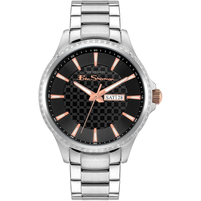 BEN SHERMAN BS029BSM watch man quartz• material: stainless steel• glass: minerale• strap: stainless steel• color: blue• water reistance: 0 m (0 ATM)• case size: 43 mm