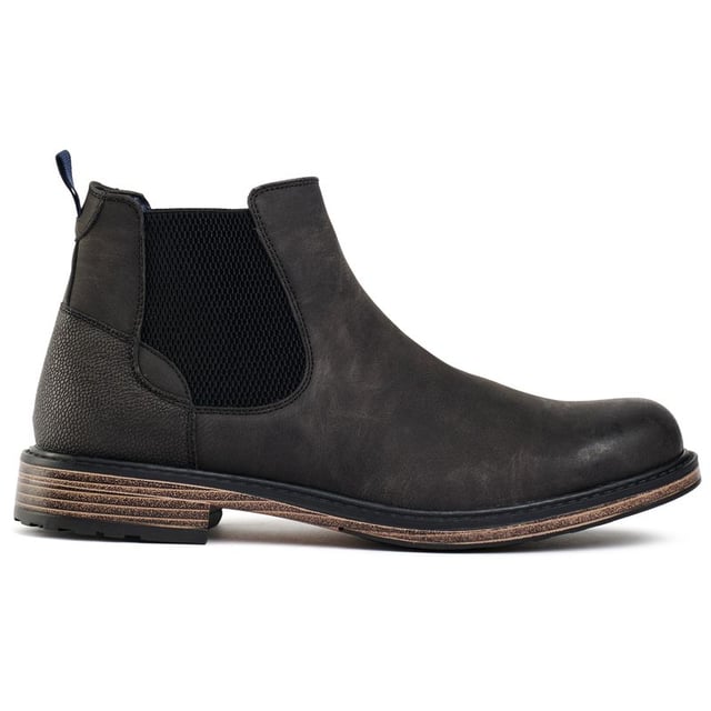 Botas Chelsea negras de Soletrader para hombre, fabricadas con material sintético y suela sintética. Incluyen: forro textil/sintético, suela exterior resistente y duradera y marca en la plantilla.
