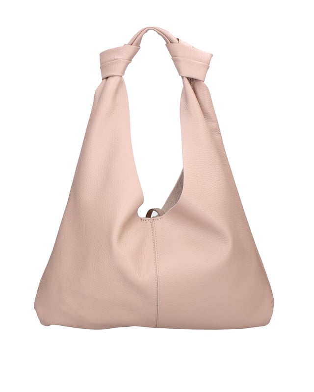 Bolso bandolera para mujer. El cierre es con botón magnético. Faltan bolsillos internos. Los bolsillos externos están ausentes. Falta la correa para el hombro. El mango es de cuero. Hay un compartimento interno. El material exterior es piel auténtica tipo dólar. Internamente está forrado en tejido 70% algodón - 30% poliéster. Medidas: 40x42x2 cm. Hecho en Italia