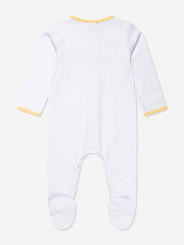 Introduce your little one to luxury with the Baby Rubber Ducky Embroidered Babygrow in White by Magnolia Baby. Crafted to delight both baby and parent, here are the essential features: Breathtaking Design: Adorned with a charmingly embroidered rubber ducky, the playful feature transforms this babygrow into a stylish statement piece. High-Quality Fabric: Made from the softest, premium grade organic cotton to ensure extraordinary comfort and breathability for your baby's sensitive skin. Unisex Appeal: Gracefully designed in a neutral white tone, it's an ideal addition to your baby boy's or girl's wardrobe. Ultimate Comfort: With easy snap fasteners, diaper changes become a breeze while ensuring your baby stays comfy and happy.Rediscover luxury for your baby, elevate their wardrobe with the Baby Rubber Ducky Embroidered Babygrow. Shop now to let your baby enjoy exceptional comfort in style!