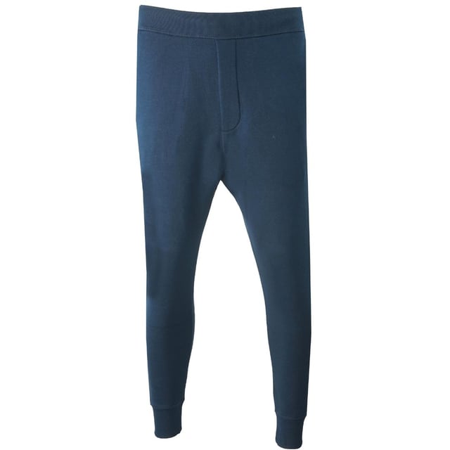 DSQUARED2 Maple Leaf Branded Navy Sweatpants. Dsquared2 S74KB0413 S25475 470 Navy Blue Joggers. Made In Portugal, 100% Cotton. Front Pockets. Cuffed Waist and Bottoms. Branding On Rear