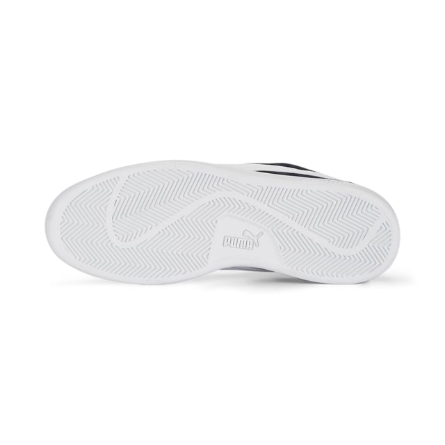 PRODUCT STORY: The tennis-inspired Smash is back and better than ever, featuring its classic silhouette, with long, clean lines, and an updated padded collar and sockliner. FEATURES & BENEFITS: LWG: The leather sourced in this product comes from environmentally responsible leather manufacturing and is audited and certified via the Leather Working Group protocol; SOFTFOAM+: Step-in comfort sockliner designed to provide soft cushioning thanks to its extra thick heel.DETAILS: Suede upper; Updated eyestay design; Stitched-through and padded collar; Lace closure for a snug fit; PUMA No. 1 Logo on tongue; PUMA No. 2 Logo on quarter; PUMA Formstrip on medial and lateral sides; PUMA Cat Logo on heel; Lining: Textile; Outsole: Rubber; Upper: Leather; Sockliner: Textile.