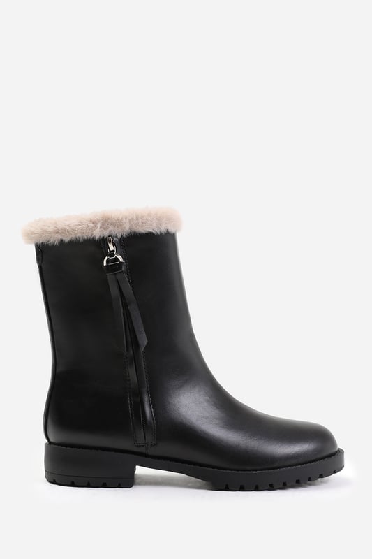 Mid calf fur boots outlet