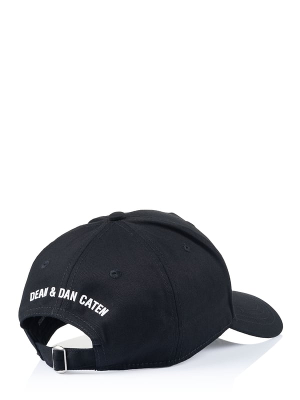 100% algodón; gorra Dsquared2;  Modelo: BCM0295-05C00001-M063;  Mano de obra de alta calidad;  Tamaño ajustable;  Sombra curva;  Detalles del logotipo de Dsquared2