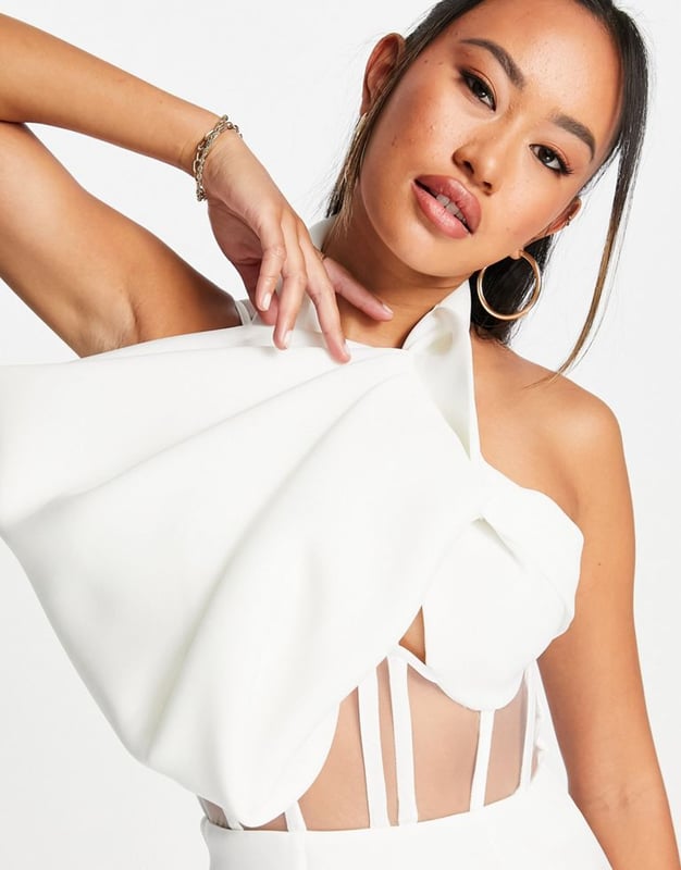 Asos white pencil dress discount