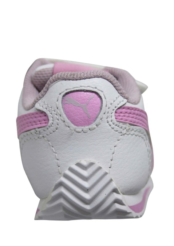 Puma Fieldsprint Leather Hook Loop Kids White Low Toddlers