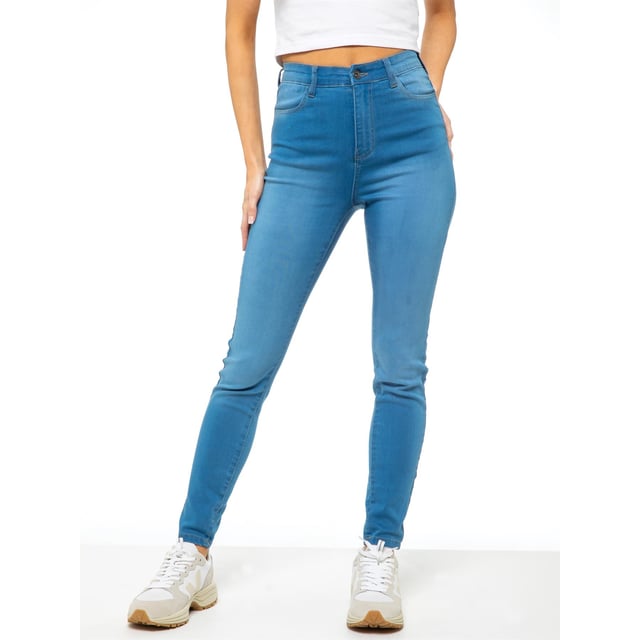 Enzo Womens Designer Skinny Stretch Jeans. Featuring 2 Back Pockets 2 Front Pockets And A Buttoned Waist. Flex Denim For The Perfect Fit. Ideal for Casual or Workwear