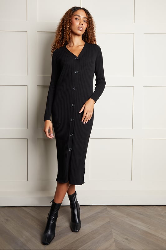 Midi dress cheap and cardigan