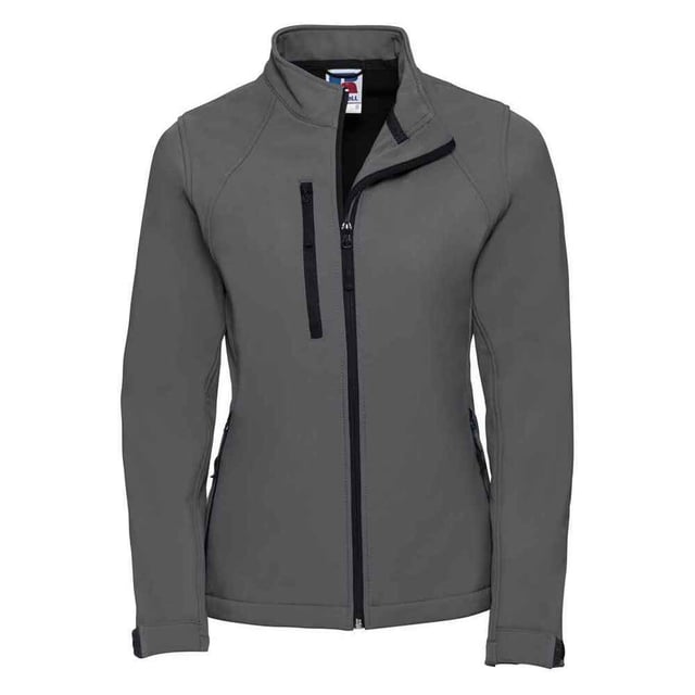 Materiaal: 92% Polyester, 8% Elastaan. Voering: Mesh, Microfleece. Stof: Softshell, Geweven. Ontwerp: Eenvoudig. 340gsm. Stoftechnologie: Ademend, Douchebestendig, Waterdicht, Winddicht. 3-laags membraan, kinbeschermer, Drop Tail, binnenste stormflap. Manchet: Verstelbaar, met treksluiting. Halslijn: Hoog-Neck. Mouwtype: Met lange mouwen. Zakken: 2 Zijzakken, 1 Borstzak, Rits. Bevestiging: Volledige ritssluiting. Waterdichte classificatie: 5000mm. Zoom: Bungeekoord, gebogen. Duurzaamheid: Amfori, Better Cotton Initiative, BSCI, Fair Labor Association, Oeko-Tex Standard 100 Gecertificeerd, WRAP Gecertificeerd. Geschikt voor: Decoratie.