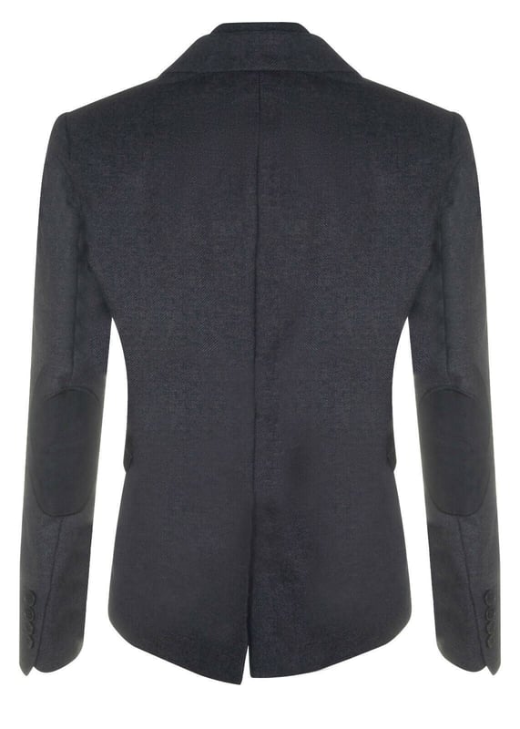 Womens tweed blazer with elbow patches on sale