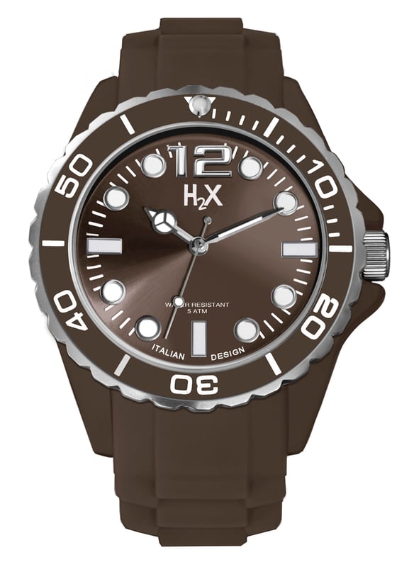 Haurex italy men's sm382um1 reef luminous water resistant brown soft rubber w...