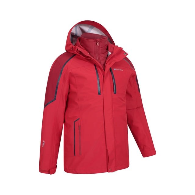 Mountain Warehouse Mens Zenith Extreme III 3 in 1 Padded Jacket (Red)