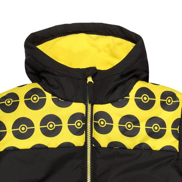 Black puffer jacket with yellow lining clearance