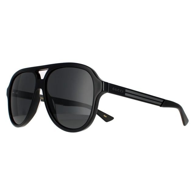 <p><span style="color: rgb(48, 55, 62); font-family: &quot;IBM Plex Sans&quot;, sans-serif; font-size: 14px; white-space-collapse: preserve;">Gucci Aviator Mens Black Grey GG0688S  Gucci are a large pilot style with a plastic frame front and flat metal temples finished with the Gucci text logo.</span></p>