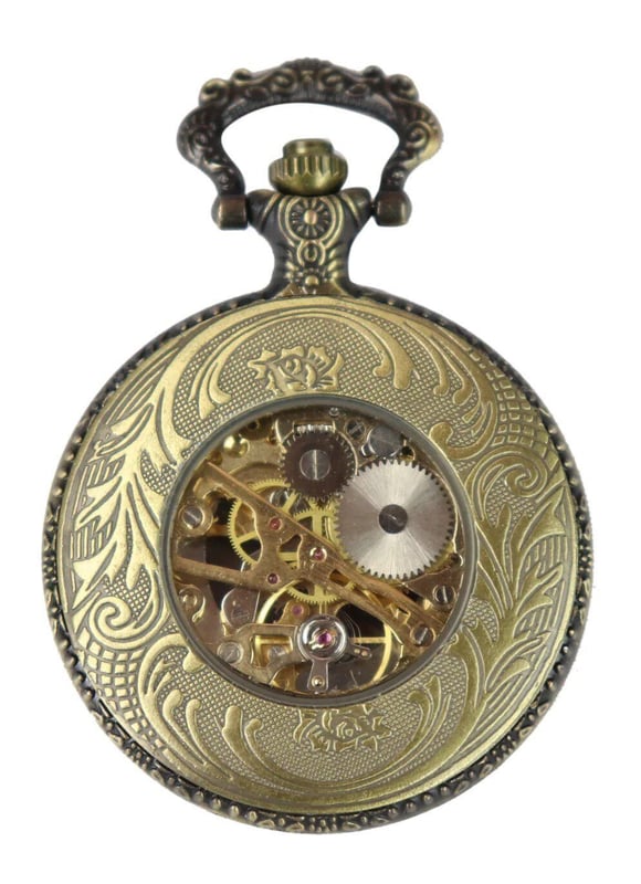 Automatisch zakhorloge Mechanisch Peaky Blinders Vintage Double Hunter Automatisch vintage retro klassiek zakhorloge Mechanisch bediend (GEEN BATTERIJEN NODIG!) Wordt compleet geleverd met fluwelen zakje