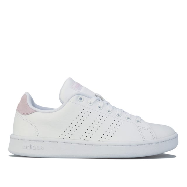 Women's adidas Advantage Trainers in White Womens adidas Advantage Trainers in cloud white - light granite.<BR><BR>- Leather upper.<BR>- Lace up closure. <BR>- Padded collar and tongue.<BR>- Woven adidas linear brand patch on tongue.<BR>- Perforated 3-Stripes to sides.<BR>- Contrast heel patch with debossed adidas linear branding.<BR>- Comfortable textile lining.<BR>- Removable cloudfoam comfort sockliner.<BR>- Rubber outsole.<BR>- Leather and synthetic upper Synthetic and textile lining Synthetic sole.<BR>- Ref: F36481