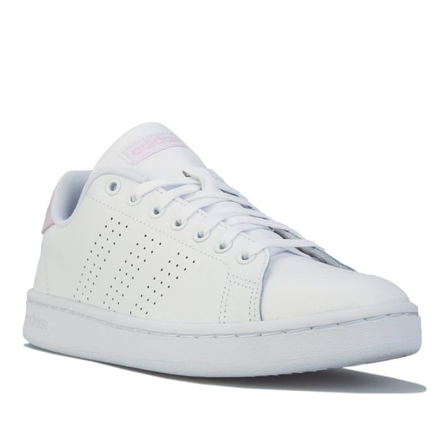 Women's adidas Advantage Trainers in White Womens adidas Advantage Trainers in cloud white - light granite.<BR><BR>- Leather upper.<BR>- Lace up closure. <BR>- Padded collar and tongue.<BR>- Woven adidas linear brand patch on tongue.<BR>- Perforated 3-Stripes to sides.<BR>- Contrast heel patch with debossed adidas linear branding.<BR>- Comfortable textile lining.<BR>- Removable cloudfoam comfort sockliner.<BR>- Rubber outsole.<BR>- Leather and synthetic upper Synthetic and textile lining Synthetic sole.<BR>- Ref: F36481
