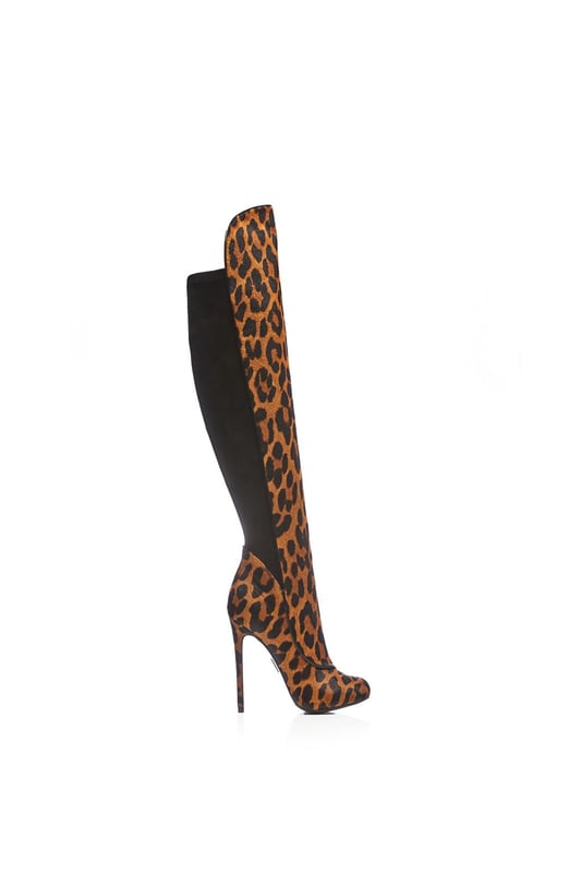 Cheetah print knee high boots sale