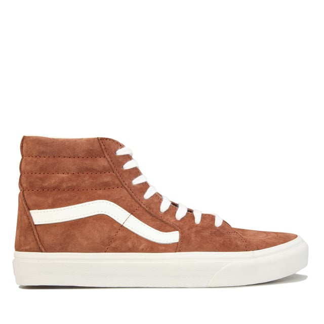 Brown high top vans with fur inside sale