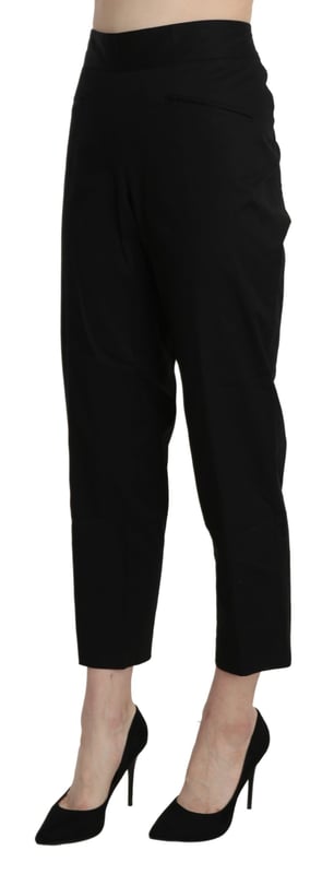 Brand: BENCIVENGA
  Condition: Brand new with tags
  Authenticity: 100% Authentic
  Model: High Waist Straight Cropped
  Color: Black
  Material: Cotton
  Closure: Zipper
  Details: Logo
  Origin: Made in Italy
Material: Cotton