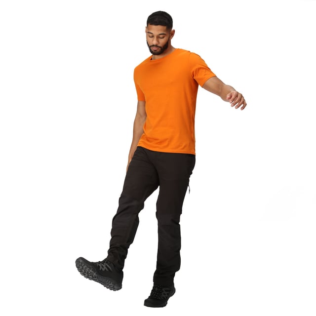 Material: Elastane, Polyester. Fabric: Stretch. Design: Logo. Fabric Technology: Isoflex, Water Repellent, Wind Resistant. Belt Loops, Side Zip Ankles, Ventilation Panels. Pockets: 2 Side Pockets, 1 Back Pocket, 1 Thigh Pocket, Zip. Waistline: Part Elasticated. Weatherproof.