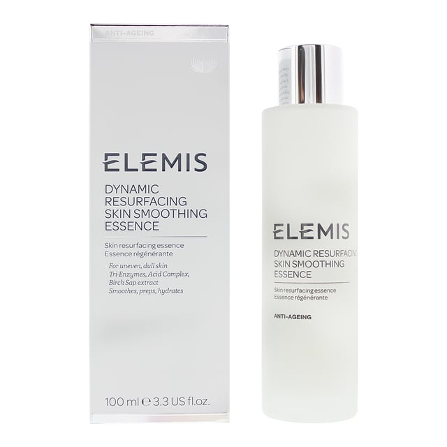 The Elemis Dynamic Resurfacing Skin Smoothing Essence is a clinically proven essence that has been formulated with Tri-Enzyme Technology that resurfaces, smooths and improves luminosity. The essence helps to renew and even the skin's texture whilst boosting the results of other skincare products. The essence, which is lightweight and milky, is infused with nourishing Birch Sap Extract and a skin friendly blend of Phytic, Lactic and Tartaric Acids, which help to encourage natural skin cell renewal and deliver plumping hydration.