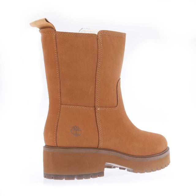 Womens Timberland Carnaby Cool Mid Warm Lined Boots in wheat.- Leather and Suede upper.- Pull-on style with dual stretch gore.- Lightweight OrthoLite footbed.- ReBOTL fabric lining containing at least 50% recycled plastic.- Ground-contact midsole of EVA-blend foam for high-rebound cushioning.- Rubber sole.- Ref: CA5VR8