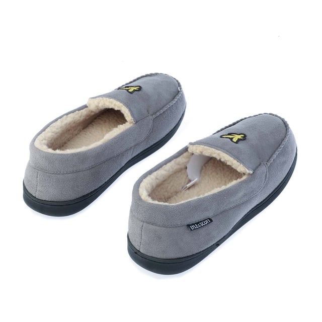 Men s Lyle And Scott Aspen Moccasin Slipper in Grey