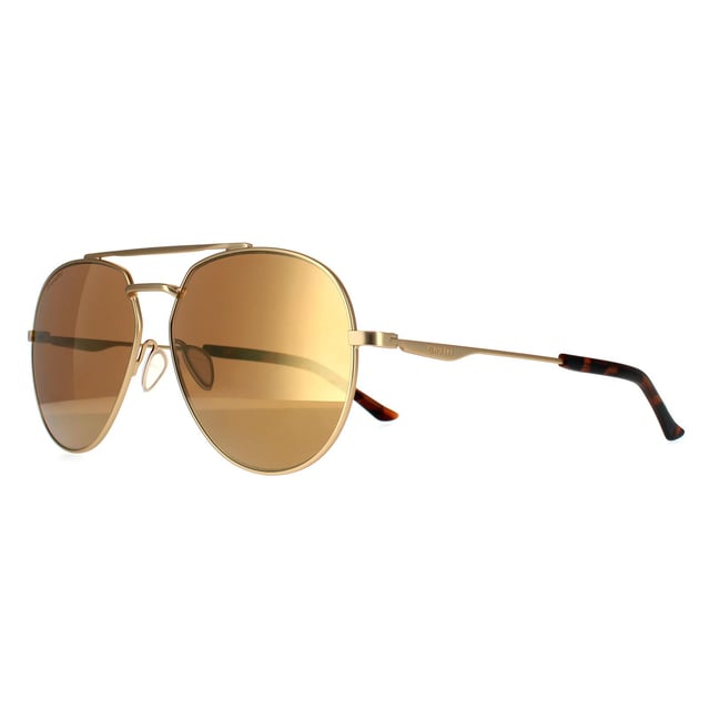 Smith Aviator Mens Gold Brown Gold Mirror Chromapop Sunglasses