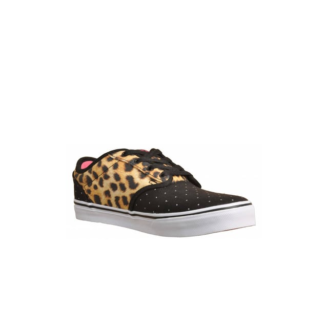 Vans Atwood Schnürung schwarze Leinwand Kinder Plimsolls K2UDG6